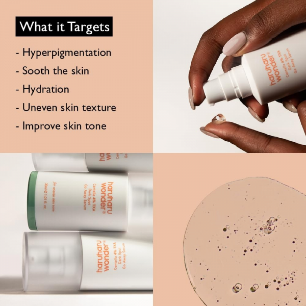 Haruharu Wonder Centella 4% TXA Dark Spot Go Away Serum - Ορός λάμψης για σημάδια και κηλίδες