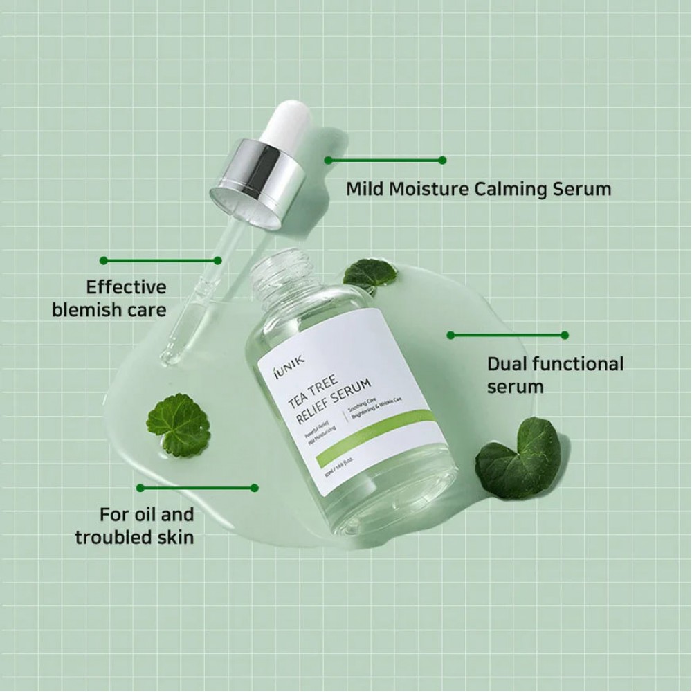 iUNIK Tea Tree Relief Serum - Καταπραϋντικός & Ενυδατικός Ορός