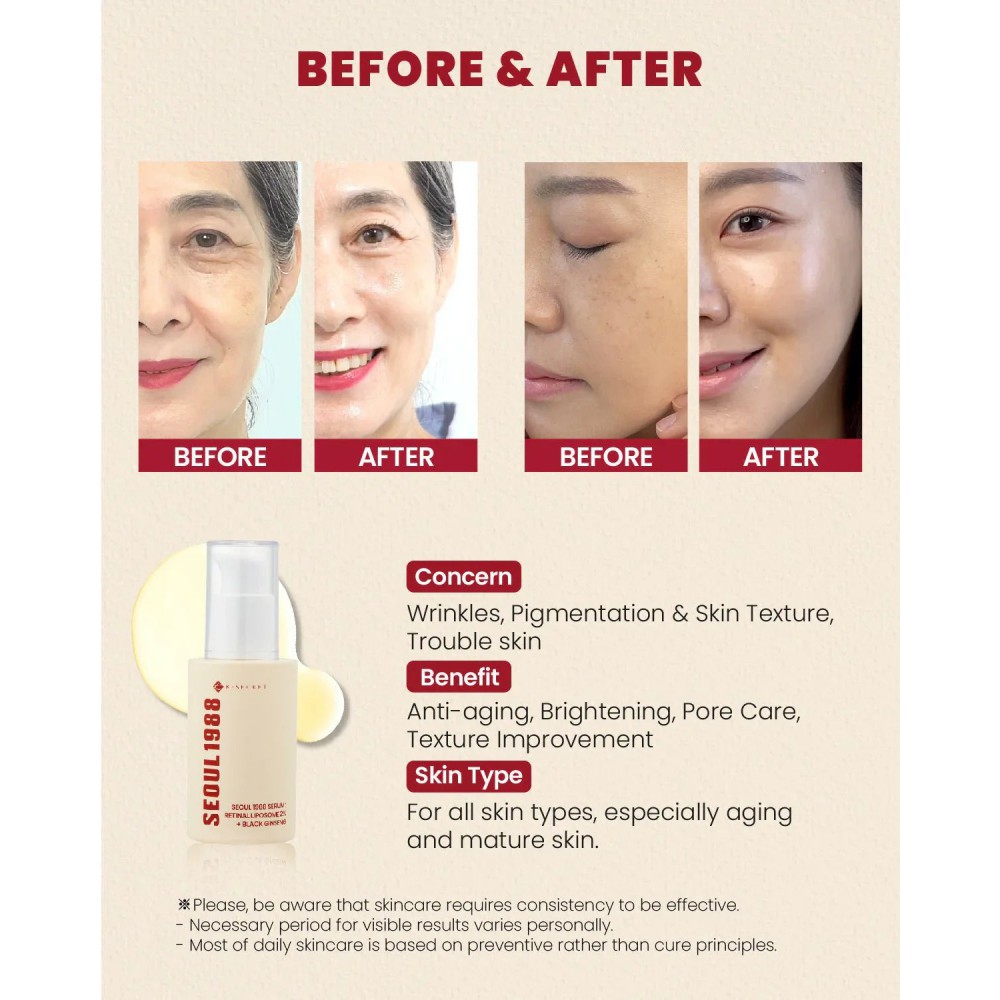 K-SECRET SEOUL 1988 Serum : Retinal Liposome 2% + Black Ginseng
