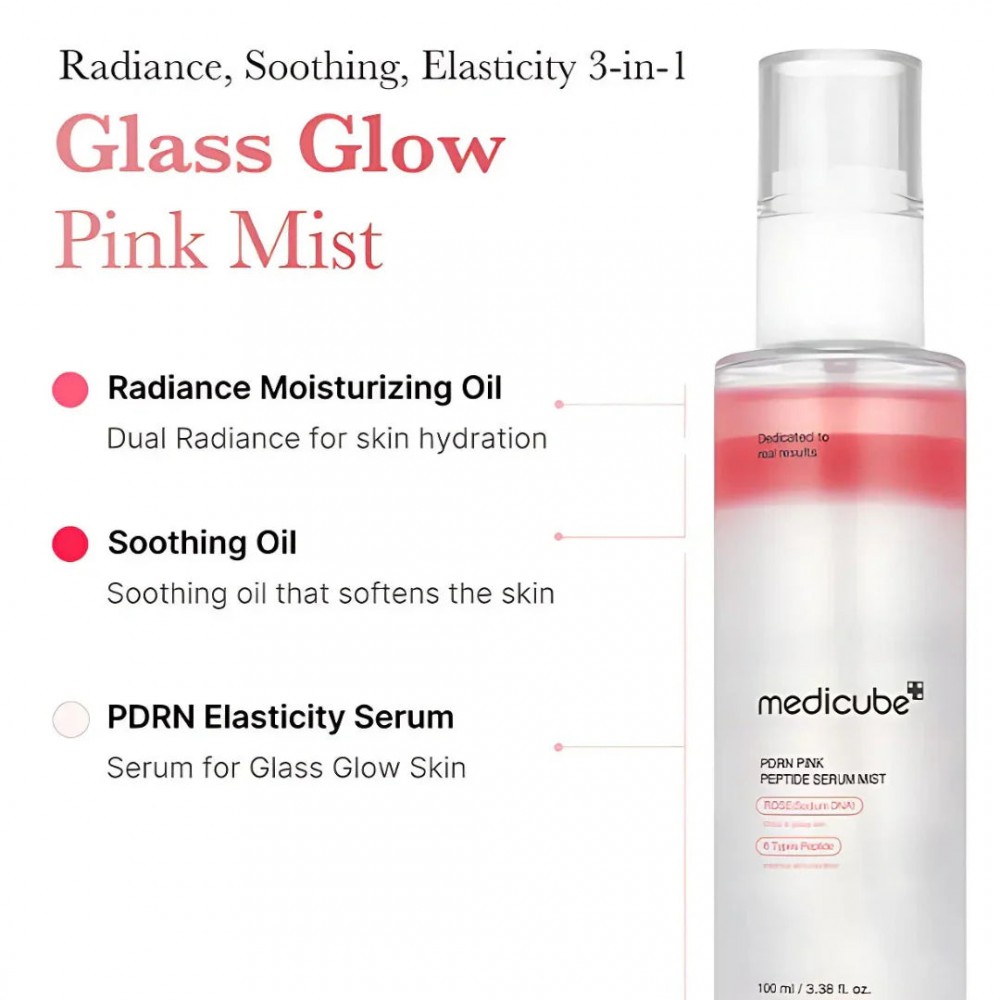 Medicube PDRN Pink Glutathione Serum Mist - Σπρέυ Άμεσης Λάμψης & Καταπράυνσης