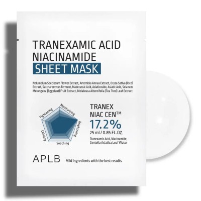 APLB Tranexamic Acid Niacinamide Sheet Mask - Μάσκα Προσώπου για Λάμψη & Ομοιόμορφο Τόνο