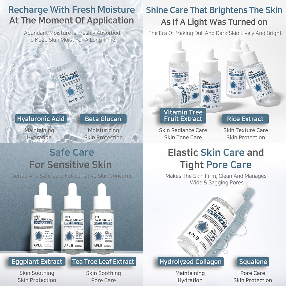 APLB Urea Hyaluronic Acid Ampoule Serum - Ενυδατικός Ορός με Ουρία & Υαλουρονικό Οξύ