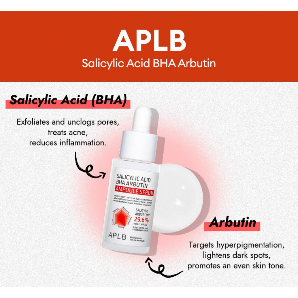 APLB Salicylic Acid BHA Arbutin Ampoule Serum - Απολέπιση, καθαρισμός πόρων & φωτεινή επιδερμίδα