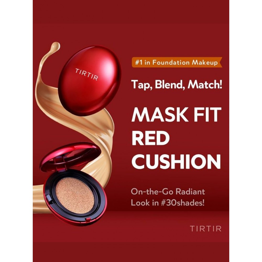 TIRTIR Mask Fit Red Cushion SPF40 PA++ No.27N Camel - Μέικ-απ με αντηλιακή προστασία