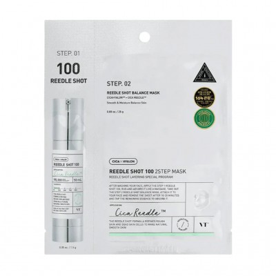 VT Cosmetics Reedle Shot 100 2-Step Mask - Μάσκα 2 βημάτων με τεχνολογία μικροβελόνων