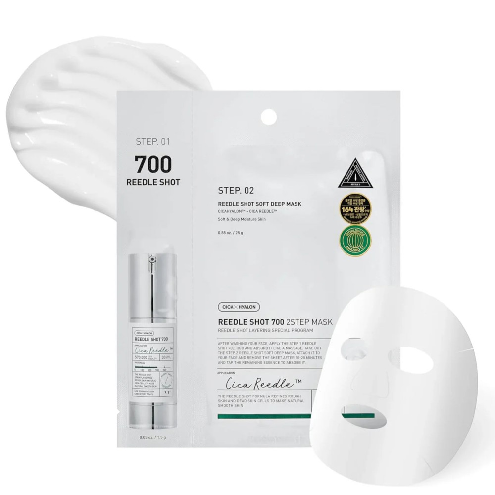 VT Cosmetics Reedle shot 700 2-step mask - Μάσκα 2 βημάτων με τεχνολογία μικροβελόνων